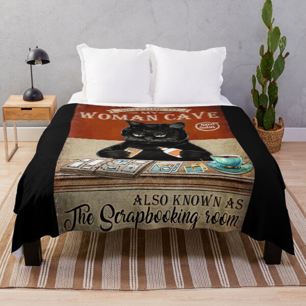 Item preview, black cat scrapbooking room welcome to my woman cave designed and sold by BrennaEirlys.