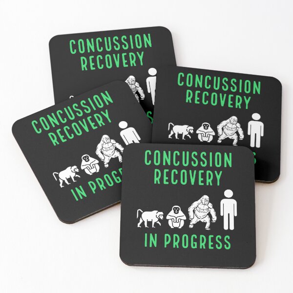 Item preview,  witty, self deprecating, funny concussion, concussed, TBI design  on a T-shirt, sticker, and mug designed and sold by smichaeliv.