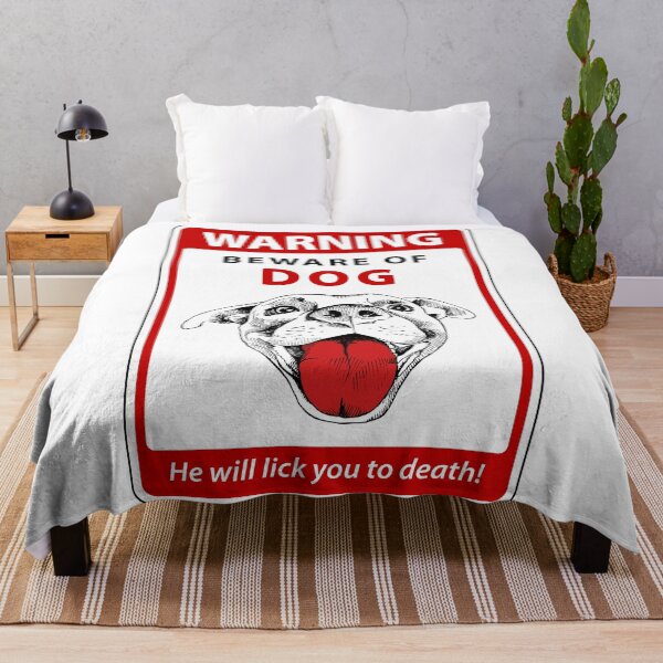 Item preview, Warning Sign - Beware of Licking Dog designed and sold by Clusterfudge.