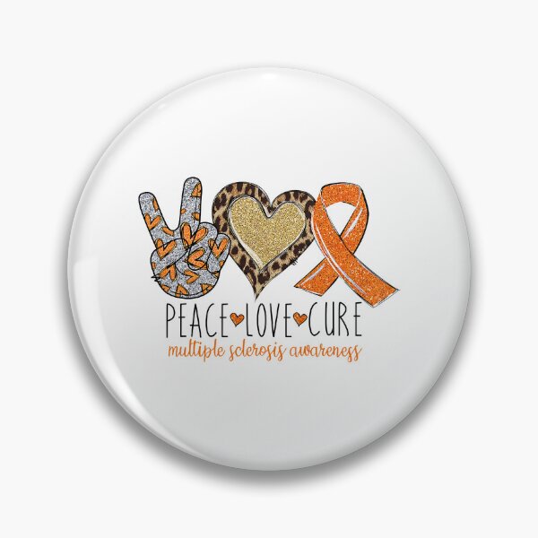Item preview, Peace Love Cure Multiple Sclerosis Awareness designed and sold by xmjajd.