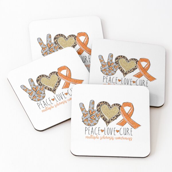 Item preview, Peace Love Cure Multiple Sclerosis Awareness designed and sold by xmjajd.