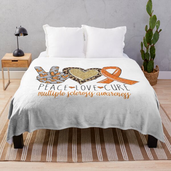 Item preview, Peace Love Cure Multiple Sclerosis Awareness designed and sold by xmjajd.