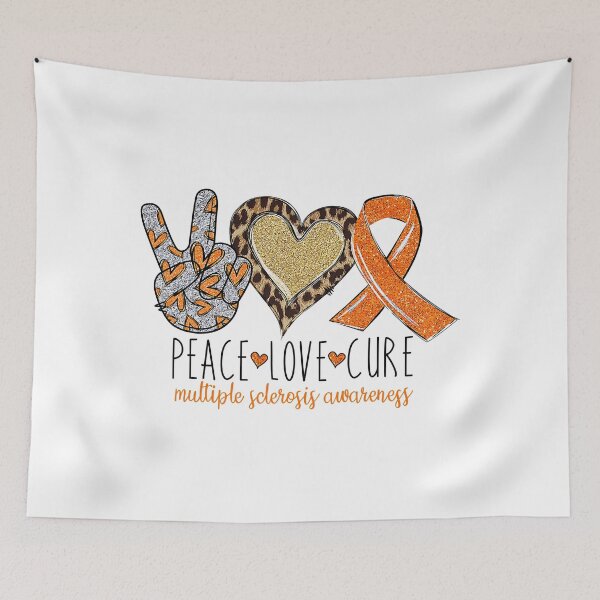 Item preview, Peace Love Cure Multiple Sclerosis Awareness designed and sold by xmjajd.