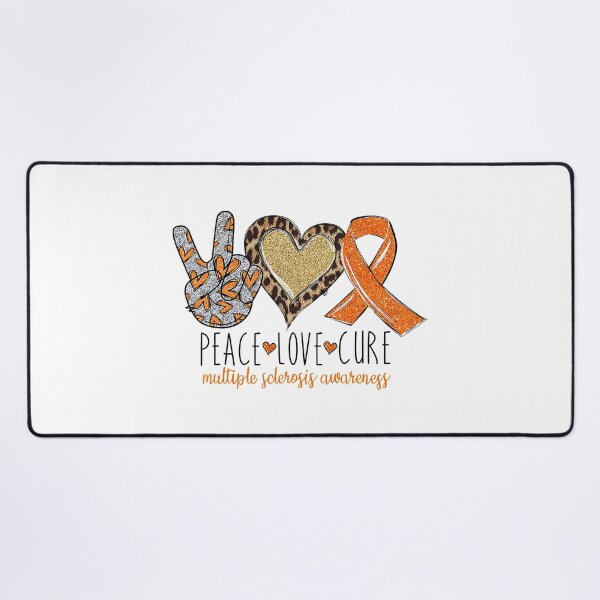 Item preview, Peace Love Cure Multiple Sclerosis Awareness designed and sold by xmjajd.
