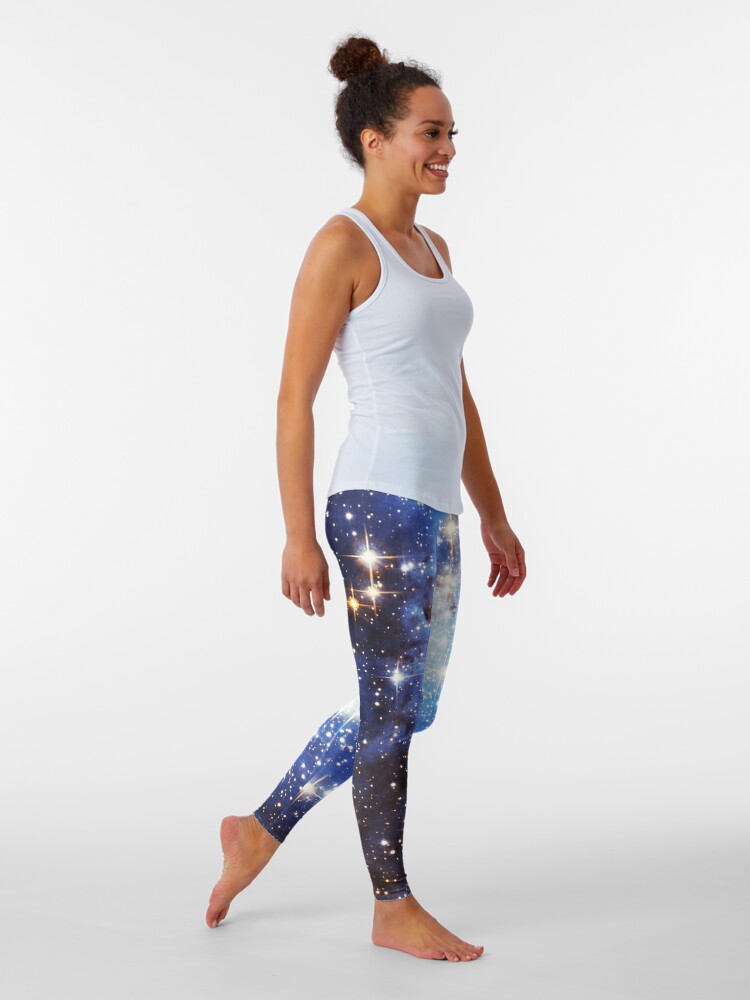 Thumbnail 2 of 5, Leggings, Blue Galaxy 3.0 designed and sold by rapplatt.