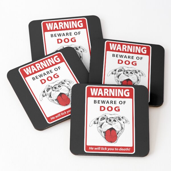 Item preview, Warning Sign - Beware of Licking Dog designed and sold by Clusterfudge.