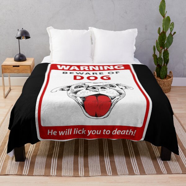 Item preview, Warning Sign - Beware of Licking Dog designed and sold by Clusterfudge.