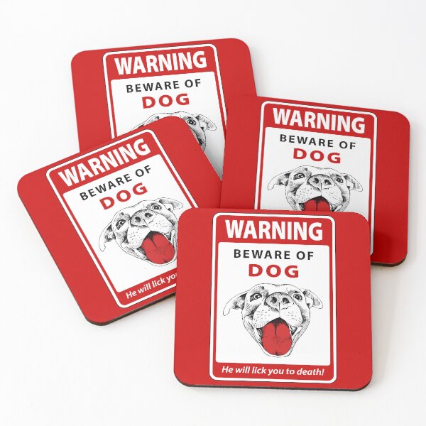 Item preview, Warning Sign - Beware of Licking Dog designed and sold by Clusterfudge.