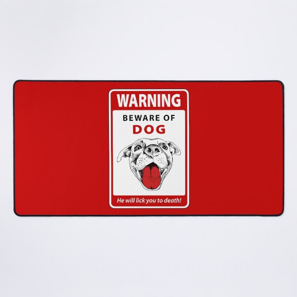 Item preview, Warning Sign - Beware of Licking Dog designed and sold by Clusterfudge.