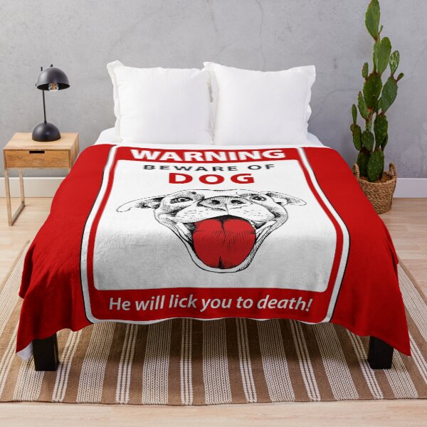 Item preview, Warning Sign - Beware of Licking Dog designed and sold by Clusterfudge.