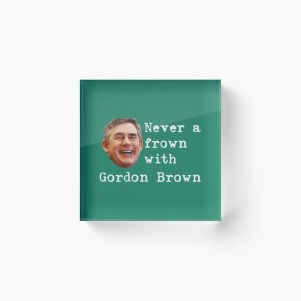 Item preview, Never a frown with Gordon Brown Fitted V-Neck  designed and sold by Trenggoii.