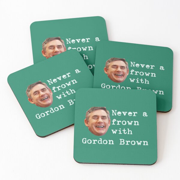 Item preview, Never a frown with Gordon Brown Fitted V-Neck  designed and sold by Trenggoii.
