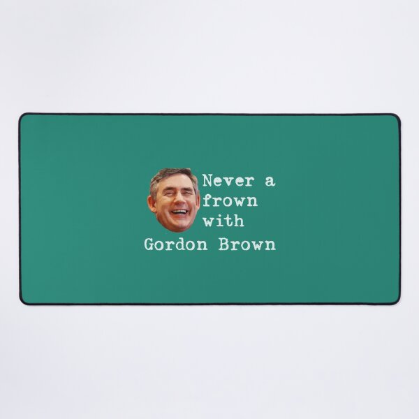 Item preview, Never a frown with Gordon Brown Fitted V-Neck designed and sold by Trenggoii.