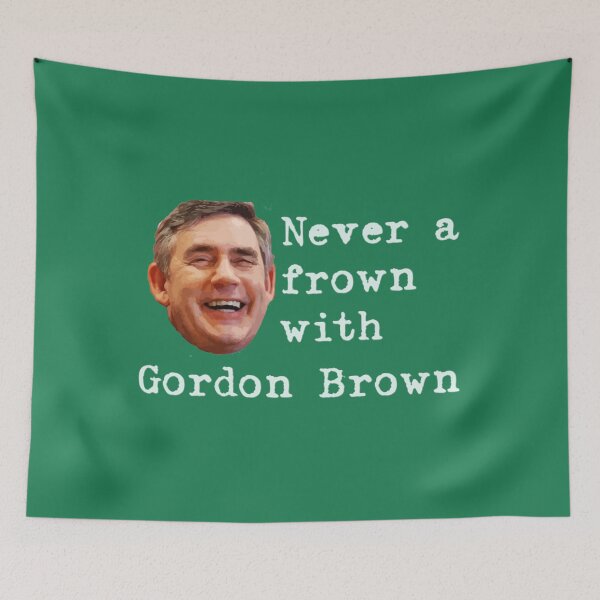 Item preview, Never a frown with Gordon Brown Fitted V-Neck  designed and sold by Trenggoii.
