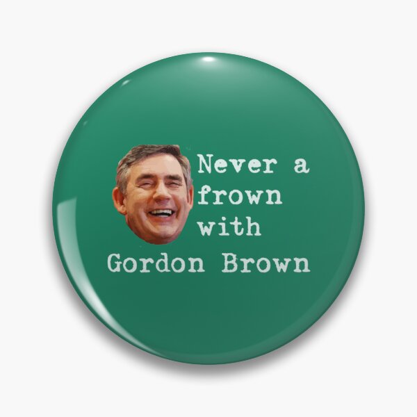 Item preview, Never a frown with Gordon Brown Fitted V-Neck  designed and sold by Trenggoii.