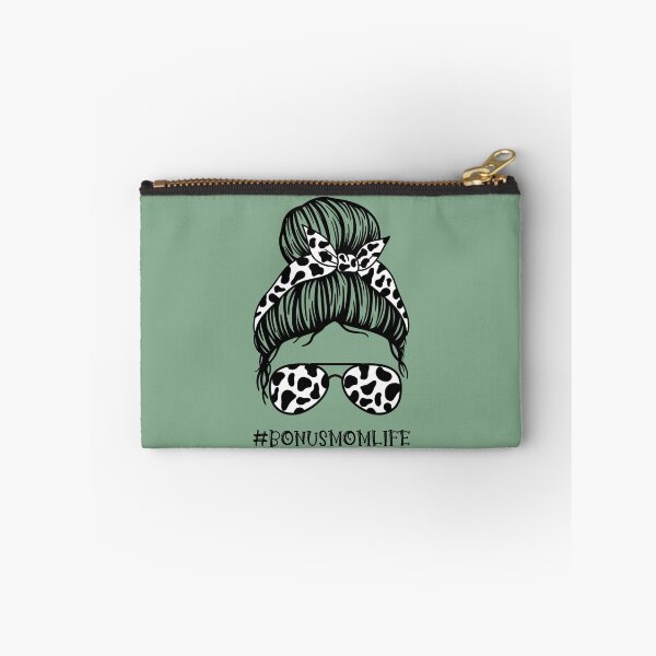 Item preview, Bonus Mom Life Messy Bun Mom Life Cow Leopard Pattern Womens T-Shirt designed and sold by Zee T-Shirt.