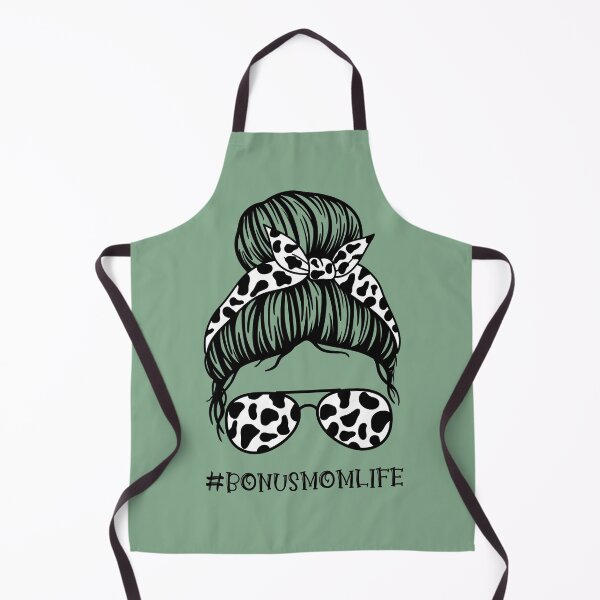 Item preview, Bonus Mom Life Messy Bun Mom Life Cow Leopard Pattern Womens T-Shirt designed and sold by Zee T-Shirt.