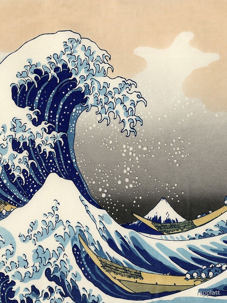 Thumbnail 3 of 3, Scarf, Great Wave designed and sold by rapplatt.