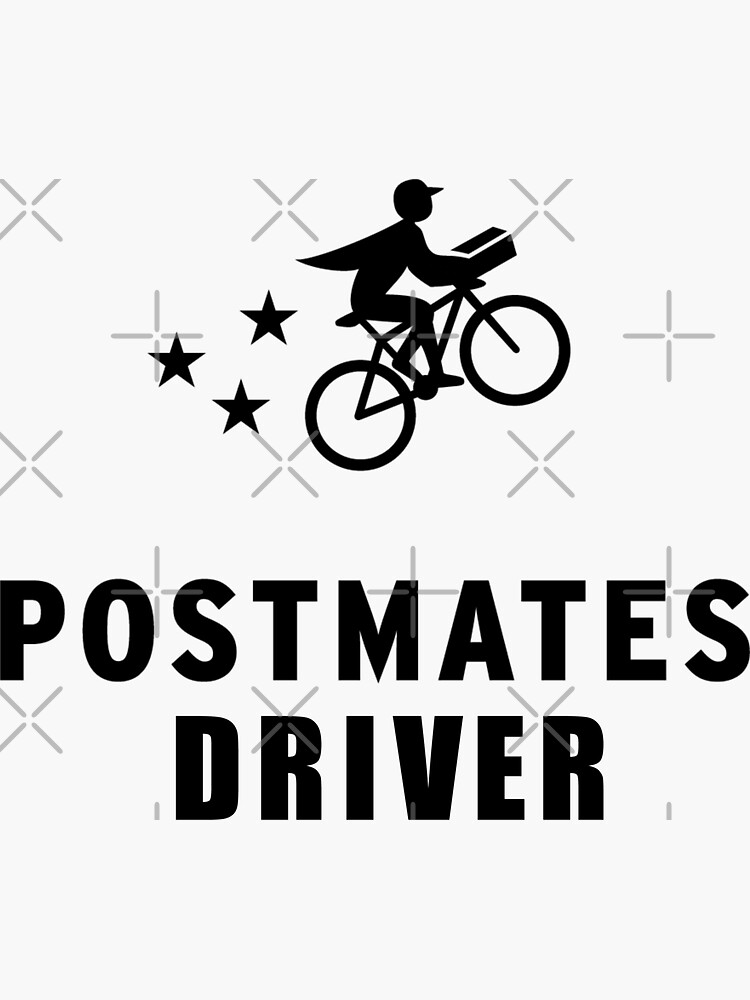 Postmates Courier Contractor Shirt With Text - White Postmates Courier Contractor Shirt With Text - White