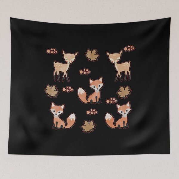 Aperçu de l'œuvre Woodland Animals | Wildlife | Fox & Deer  créée et vendue par Ravenvine.
