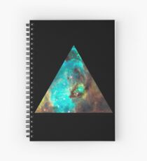 Green Galaxy Triangle Spiral Notebook