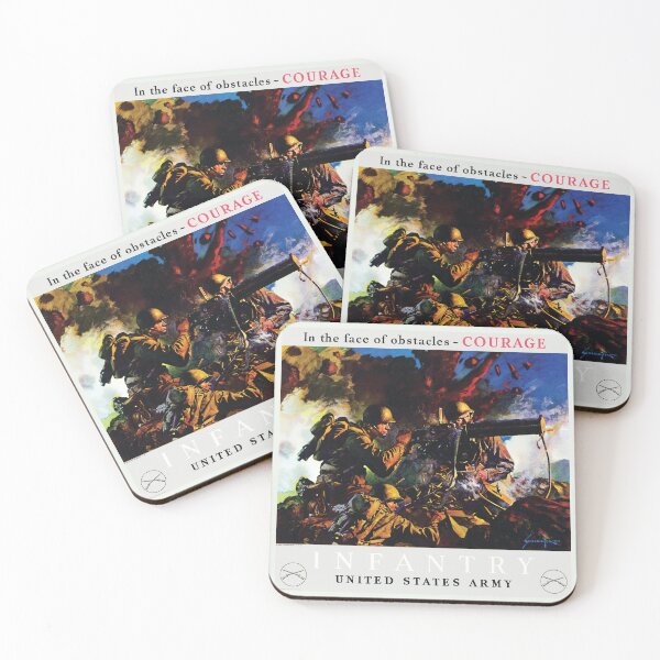 Artikelvorschau, Vintage In The Face Of Obstacles US Army Infantry entworfen und verkauft von Relics Of The Day.