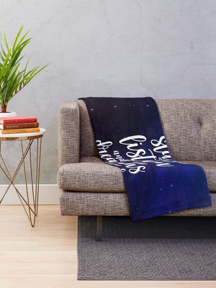 Alternate view of To the stars who listen and the dreams that are answered Throw Blanket