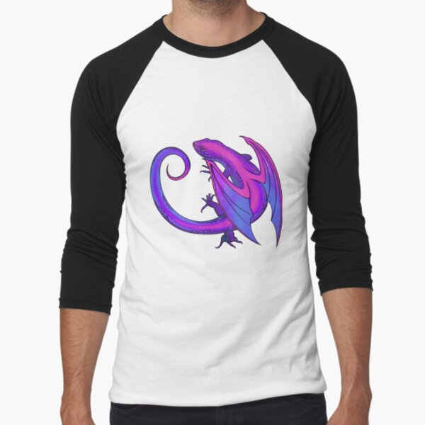 Bisexual Pride Dragon Baseball ¾ Sleeve T-Shirt