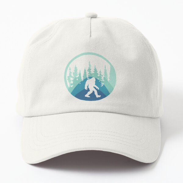 Teal Bigfoot in the Forest Dad Hat