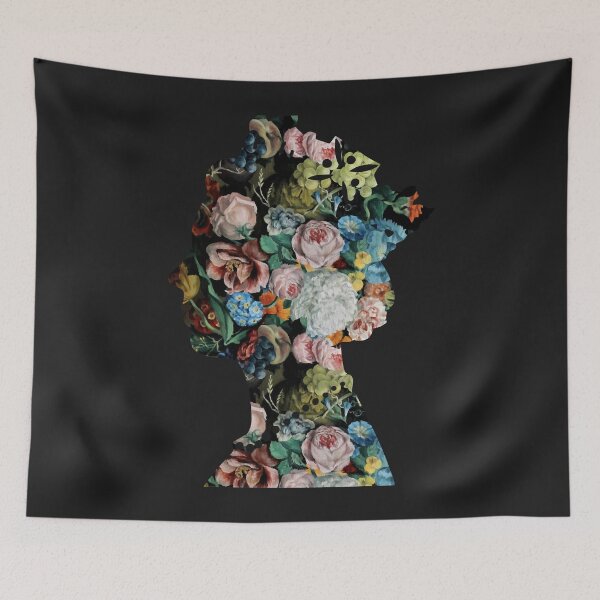 Item preview, Flowers collage portrait royal abstract art queen of england prince philipwanddeko designed and sold by KevinMelton47.