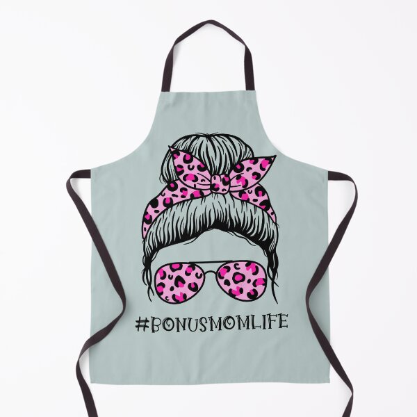 Item preview, Bonus Mom Life Messy Hair Bun Mom Life Pink Leopard Womens T-Shirt designed and sold by Zee T-Shirt.