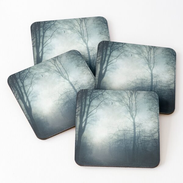 Item preview, Dark Paths - Misty Forest on a November day designed and sold by Dyrk Wyst Redbubble Shop.