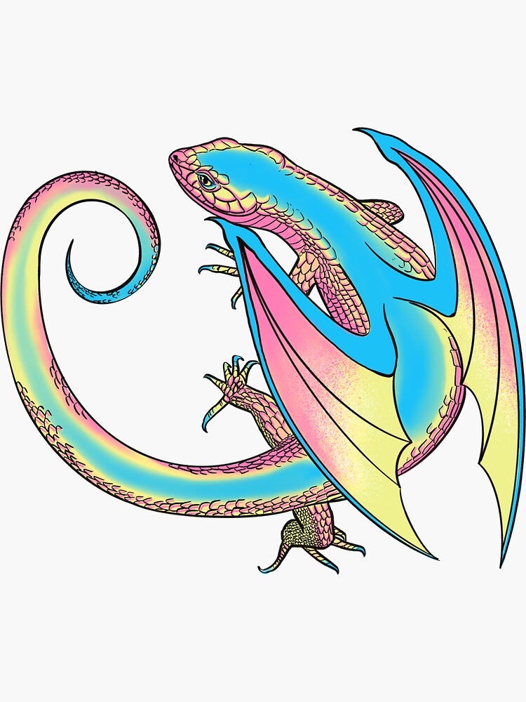 Pansexual Pride Dragon Sticker For Sale By Alanareneart Redbubble 7671