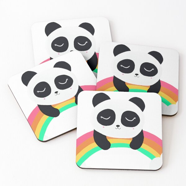 Item preview, Sleeping Panda on the Rainbow Cartoon designed and sold by de-creartique.