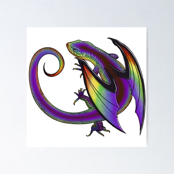 Item preview, Inclusive Pride Dragon  designed and sold by AlanaReneArt.
