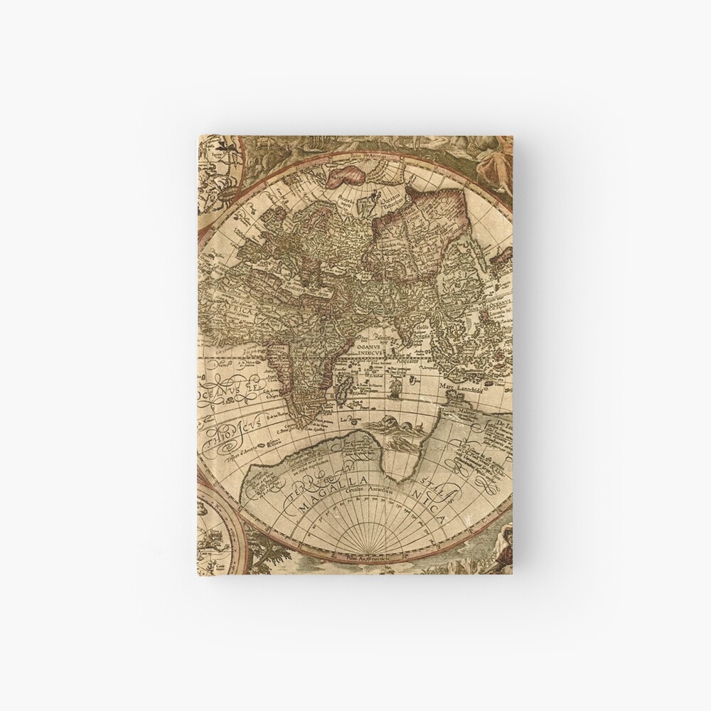 Ancient Map Hardcover Journal