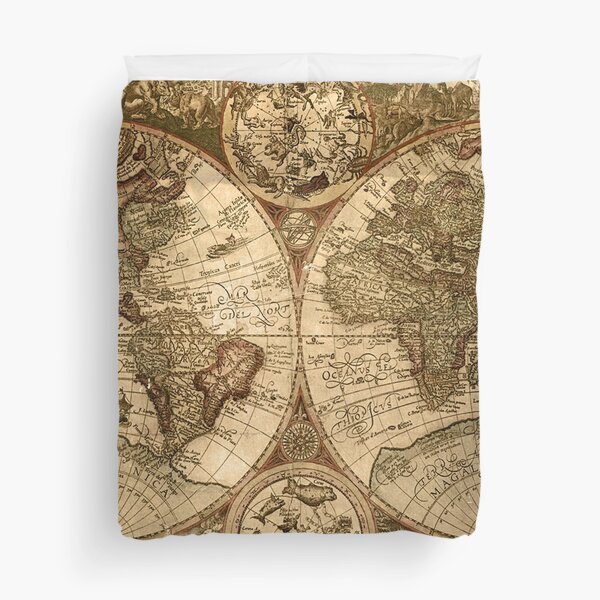 Ancient Map Duvet Cover