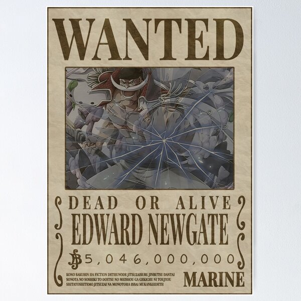 One Piece Official Wanted Poster SHANKS & EDWARD NEWGATE set mugiwara store
