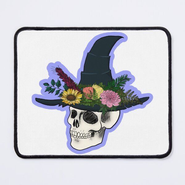 Item preview, Garden witch skull designed and sold by missho11iday.