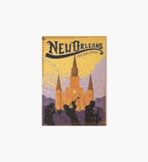 New Orleans The Big Easy Vintage Travel Poster Art Board