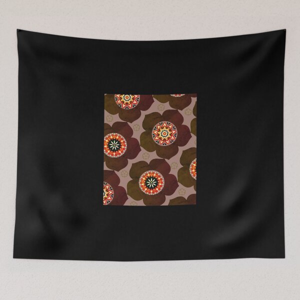 Item preview, Mandala Flower Pattern With Samurai Floral Crest No 7 Sacred Geometry Graphic T-Shirt designed and sold by donnielnah.