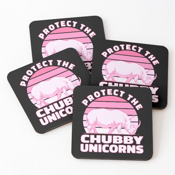 Item preview, Rhino Endangered Species White Chubby Unicorns Rhinoseros designed and sold by DadJokeDescript.