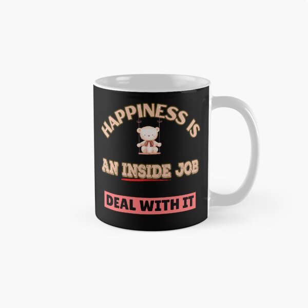 Item preview, Happiness Is An Inside Job Cute Teddy Bear On A Swing designed and sold by my-green-gecko.