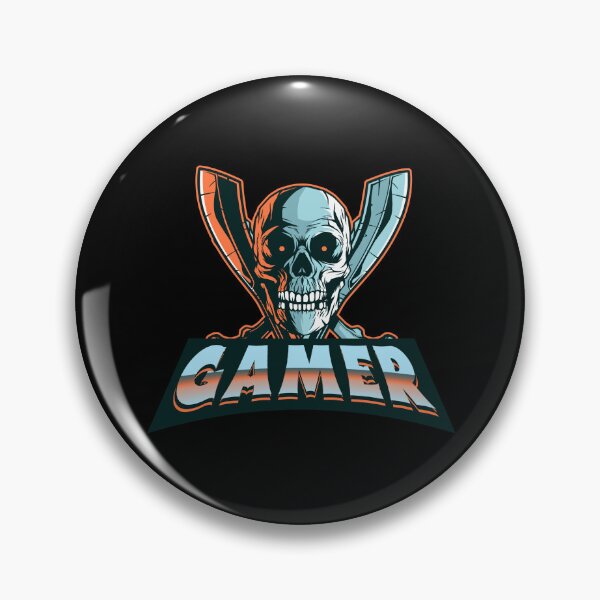 Artikelvorschau, Gamer with Skull and Two Kukri Blades entworfen und verkauft von PRIVARSHU.