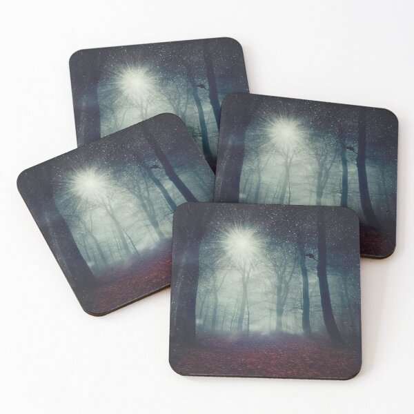Item preview, Enchanted Forest - Misty Night Scene With Stars designed and sold by Dyrk Wyst Redbubble Shop.