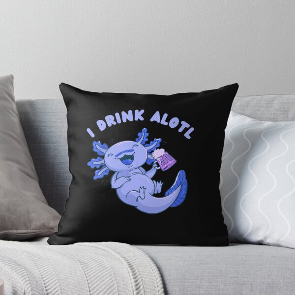 Item preview, Cute Funny Axolotl Drinking Beer designed and sold by DadJokeDescript.