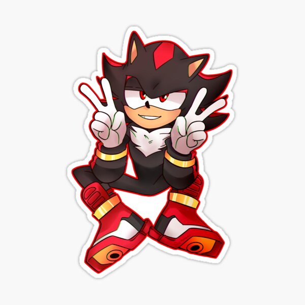 Sticker Sonic Black Shadow Vector Clipart, Shadow The Hedgehog