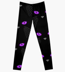 Cat face-Black cat Leggings