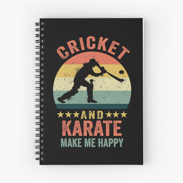 Item preview, Cricket And Karate Make Me Happy Funny Gift Cricket Player Karate Lover Retro Vintage Dist designed and sold by amberk1cira.