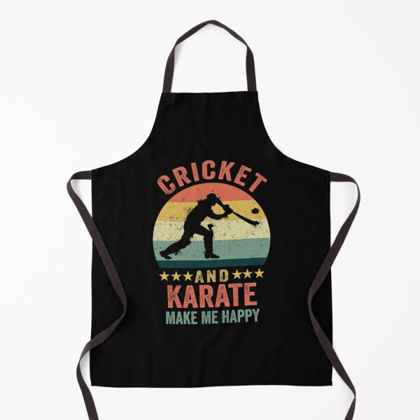 Item preview, Cricket And Karate Make Me Happy Funny Gift Cricket Player Karate Lover Retro Vintage Dist designed and sold by amberk1cira.